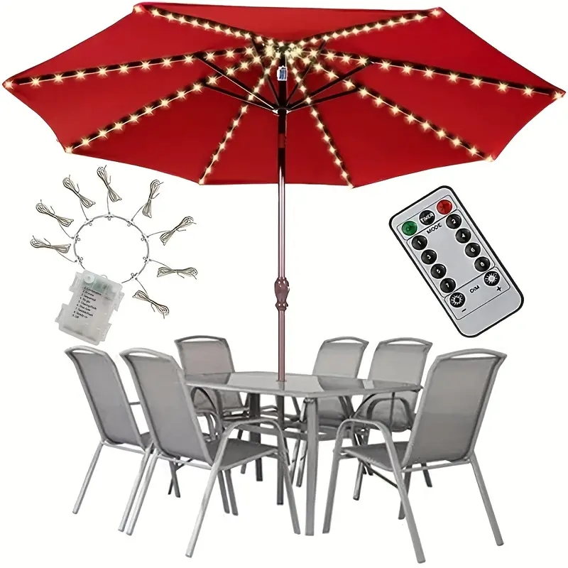 Smart Garden Umbrella - 104 Led Paraplu Verlichting Buitenverlichting Met