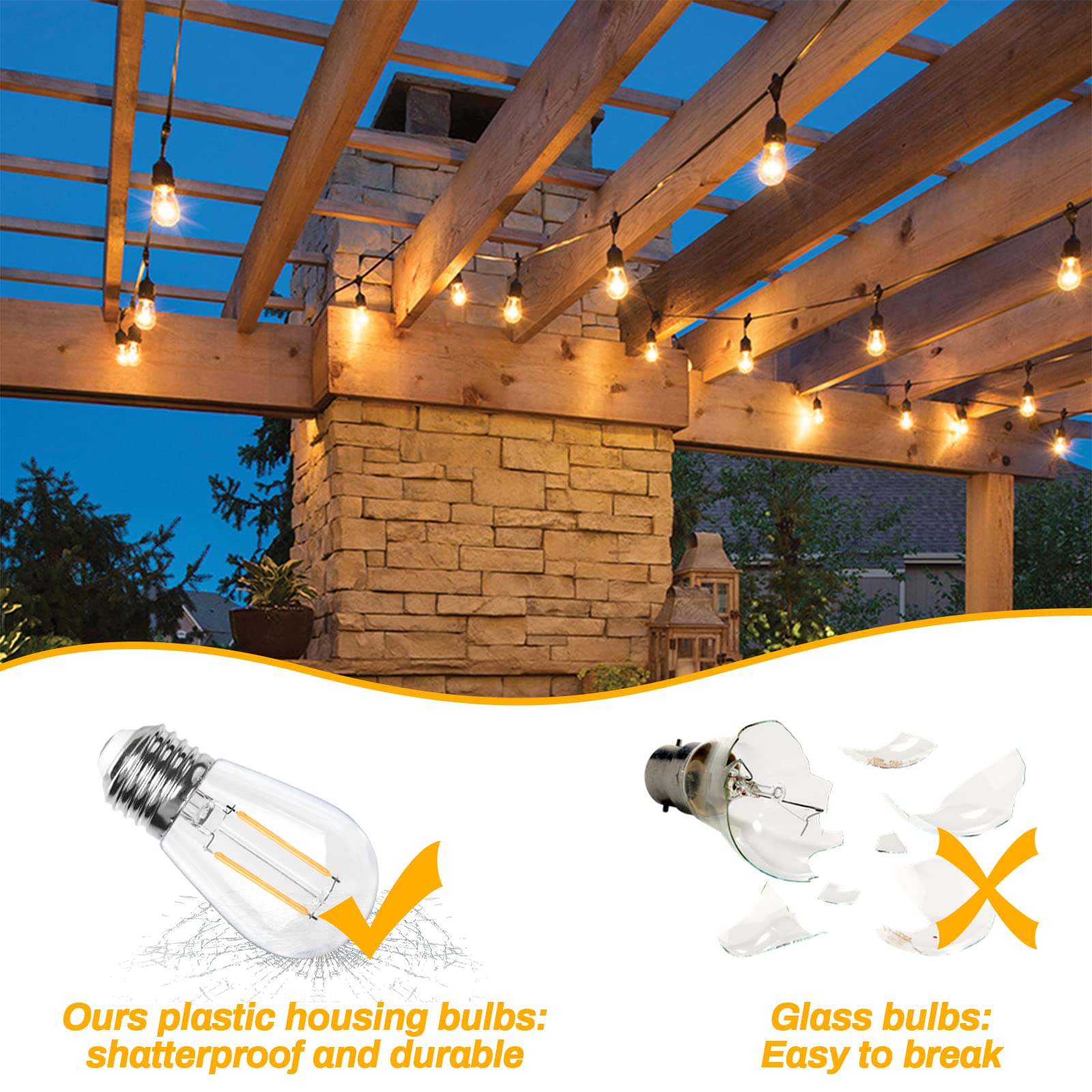S14 2W Led Filament Dimbare Gl - Smart Garden Umbrella recensie en prijs